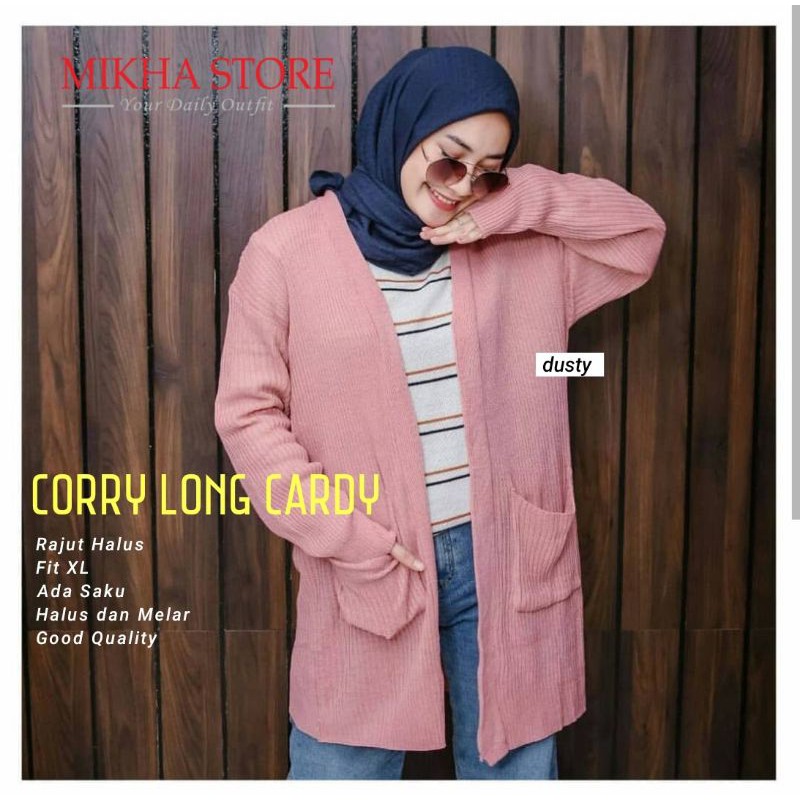 NEW ARRIVAL BISA COD|CORRY LONG CARDY BY MIKHA STORE