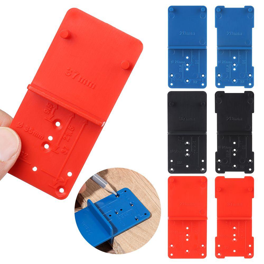 Solighter Hinge Hole Drill DIY Panduan Pengeboran Lubang Template Pencari Panduan Pengeboran Plastik
