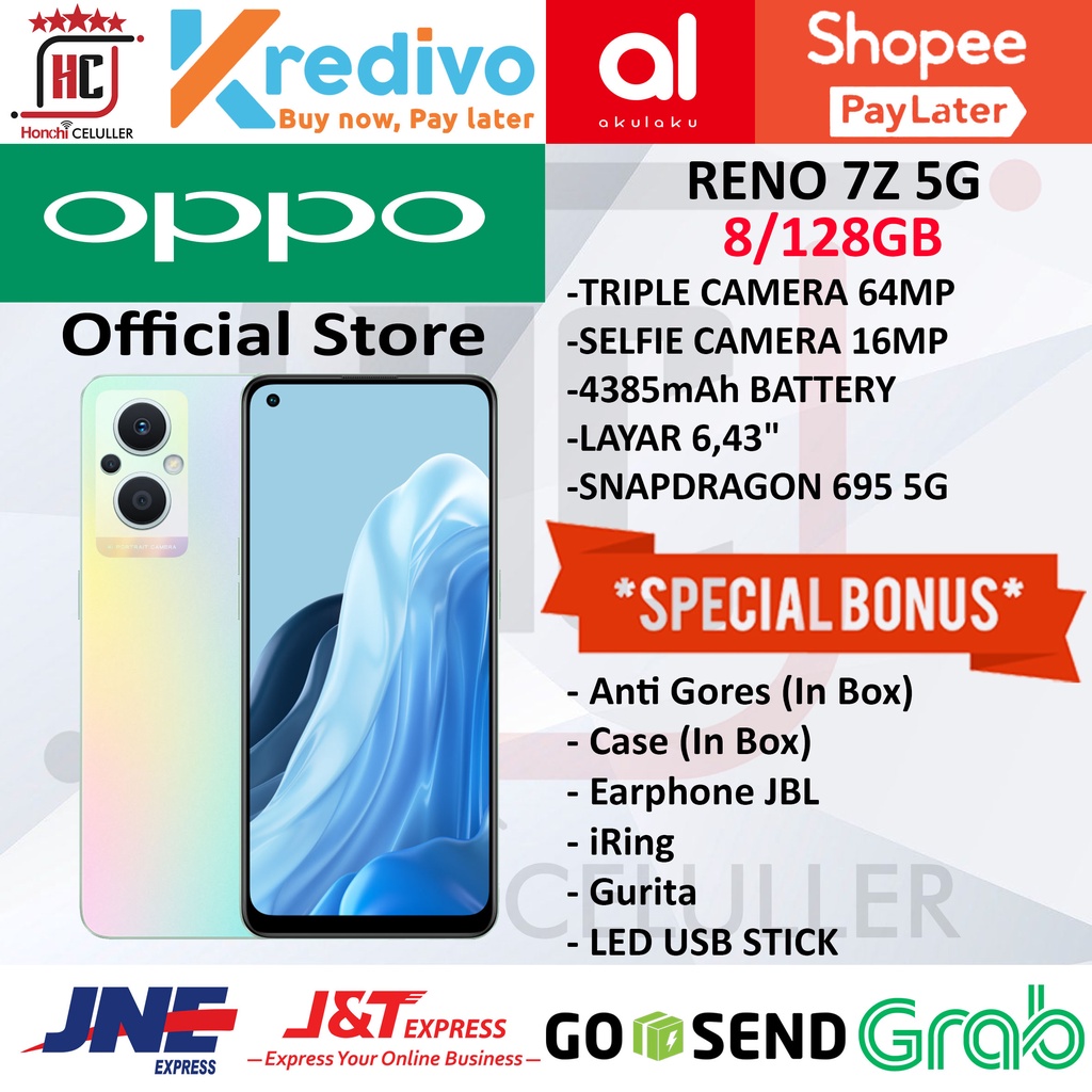 OPPO RENO 7Z RENO7Z RENO7 Z 5G 8/128 GB GARANSI RESMI OPPO INDONESIA FULL BONUS