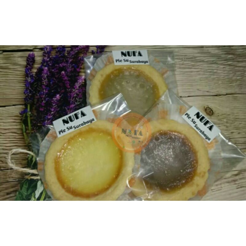 

Pie susu 10pcs Aneka Topping dan Rasa / FREE packing / pie aneka rasa dan topping/ pie Bali/ Nufa Pie Susurabaya