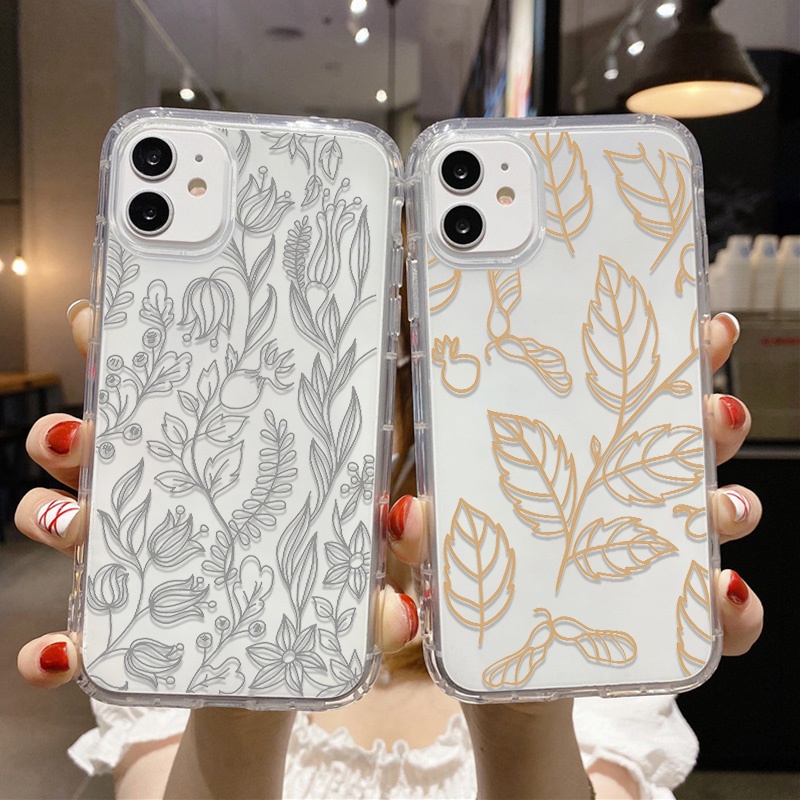 Casing Samsung A32 A52 A72 A53 A71 A73 A750 A7 2018 A33 A31 A51 A52S A03 A03S A13 A12 A21S A20 A3022 A50S Motif Tanaman