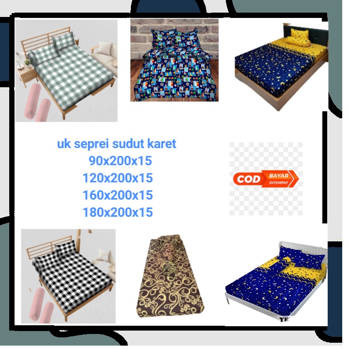 Seprai resleting urung kasur busa sarung kasur busa uk 90x200x15 sampai 180x200x15