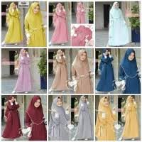 nessa syari size S-L gamis set hijab