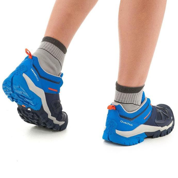 QUECHUA SEPATU GUNUNG ANAK CROSSROCK BIRU DECATHLON 8492159 - 35