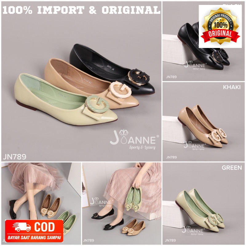 [ORIGINAL] JOANNE Flat Shoes Sepatu Kerja Wanita #JN789