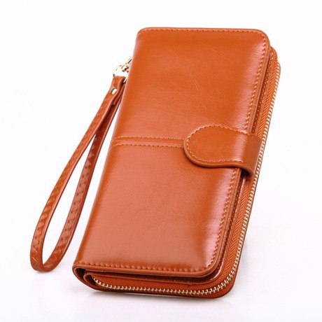 DOMPET PANJANG COKLAT KULIT TYSAND WA046B7 IMPORT PREMIUM WANITA MURAH BRANDED FASHION KOREA TALI