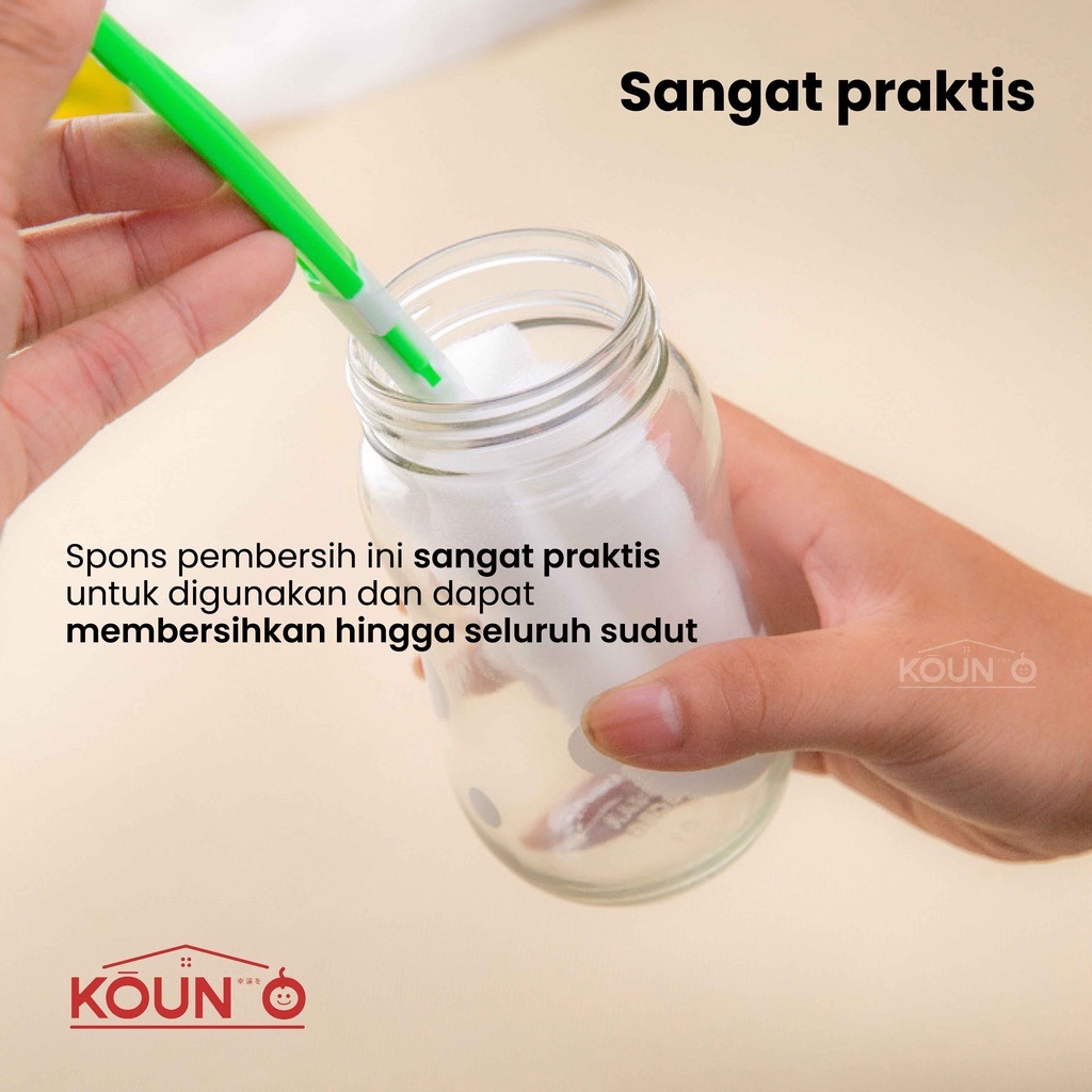 Pembersih Serbaguna Spons Pembersih Botol Susu Bayi Baby Botol Air Minum Pencuci Gelas Dot Termos