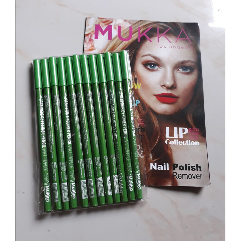 [HIJAU] MUKKA PRECISION EYELINER PENCIL GREEN  / EYE LINER PENSIL