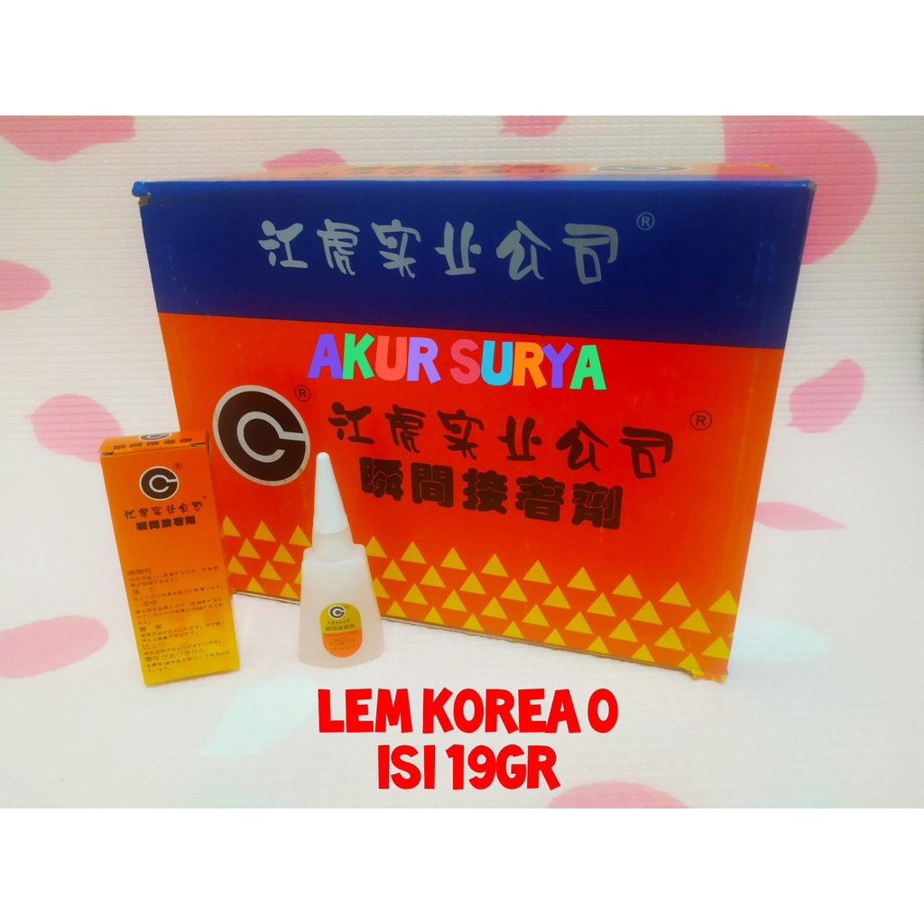 

(BOX 50 PCS) LEM KOREA O ORIGINAL KUALITAS SUPER- LEM SETAN - LEM SERBAGUNA - LEM SERBA GUNA - LEM TETES CAIR - LEM POWER GLUE - LEM ALTECO O ORIGINAL KUALITAS SUPER