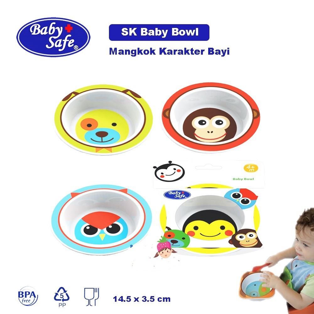 Baby Safe Baby Bowl SK001 4m+ - blue / Mangkuk Bayi