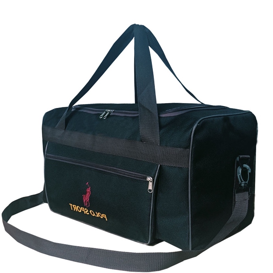 TRAVEL BAG POLO SPORT TFT BLACK Tas Travel Pria Wanita Tas Baju Tas Mudik Tas Pakaian Tas Liburan Dan Pulang Kampung Volume Hingga 65Liter