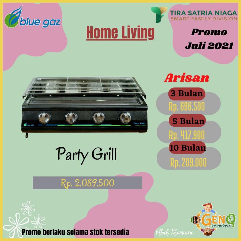 Party Grill Blue Gas