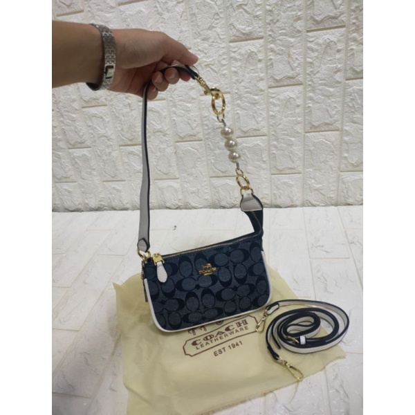 fashion tas wanita import, tas branded motif coach 6189 Slingbagtas coach selempang