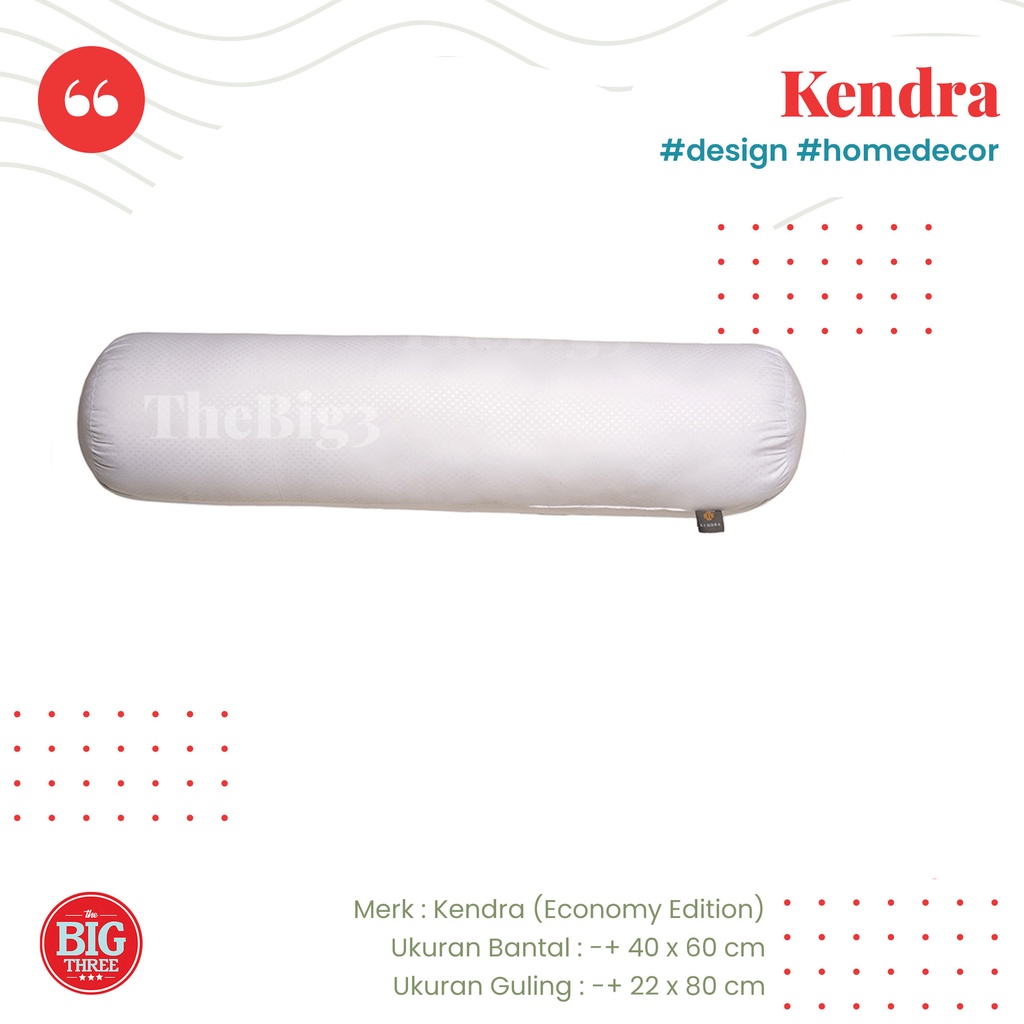 KENDRA ECONOMY - Bantal / Guling Silikon - Soft Pillow Bolster - Super grade AAA - Tidur - Kepala