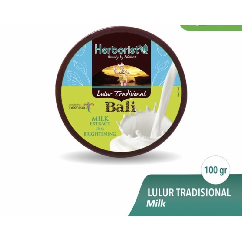 Herborist lulur tradisional bali milk extract + brightening 100 gram