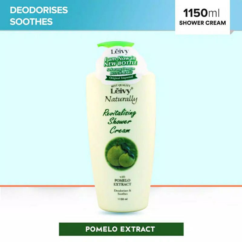 LEIVY Shower Cream 1150ML Botol Pump Pomelo Extract / Sabun Mandi