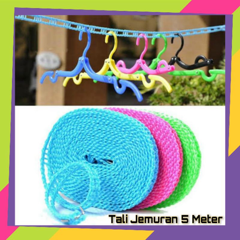 Tali Jemuran Unik Lubang 5 Meter Clothes Line Praktis Harga Murah Grosir Harga Miring Kekinian Awet