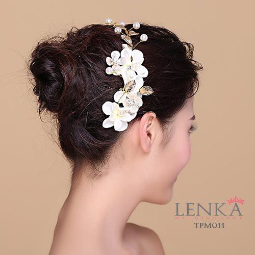 [TOKO TERPERCAYA] HEADPIECE SANGGUL PENGANTIN WANITA BUNGA AKSESORIS PESTA TPM011