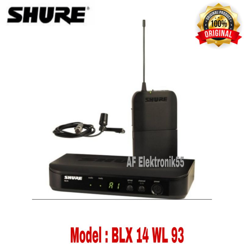 Mic Wireless Shure BLX 24 WL 93 Clip On Original