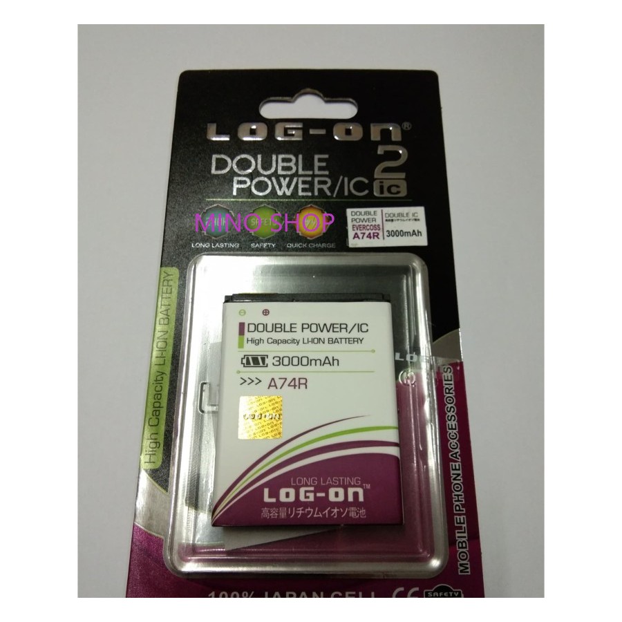 BATERAI EVERCOSS A74R - LOG ON DOUBLE POWER BATTERY BATRE