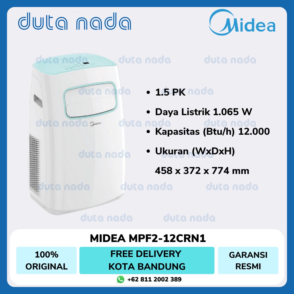 MIDEA AC PORTABLE 1.5PK MPF2-12CRN1