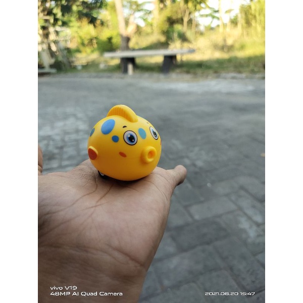 Mainan Anak Mobil Hewan Mobilan Bentuk Binatang Bentuk Hewan Lucu Pull Back / Mainan Lucu Tarik Mundur MURAH-Ikan Kembung Tutul