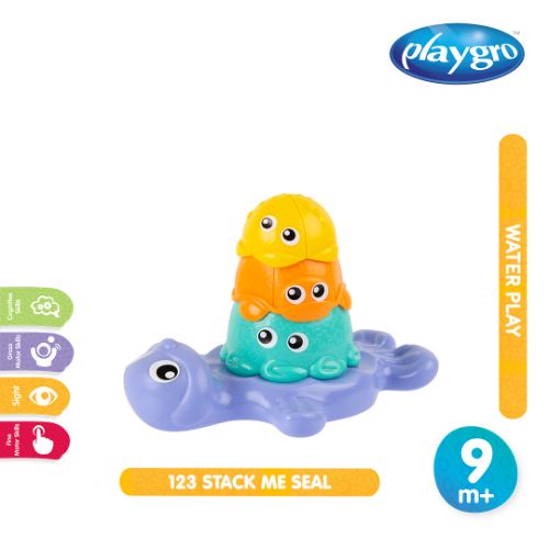 Playgro 123 Stack Me Seal - Mainan Mandi Anak 9m+