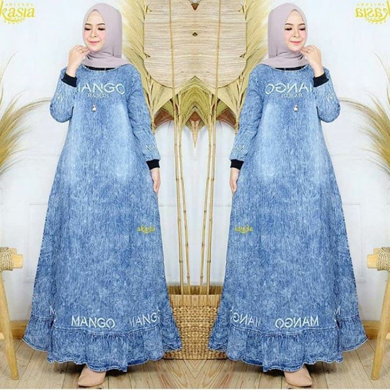 Gamis/gamis jeans/jeans/fashion muslim/berkualitas/terlaris