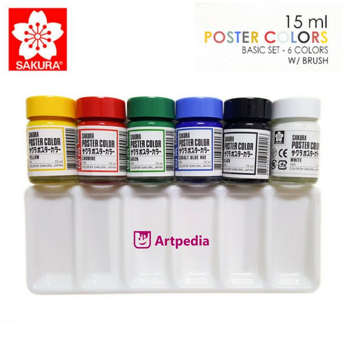 

Ready Stok Sakura Poster Colors Basic Set 15ml Sakura Poster Starter Set Diskon