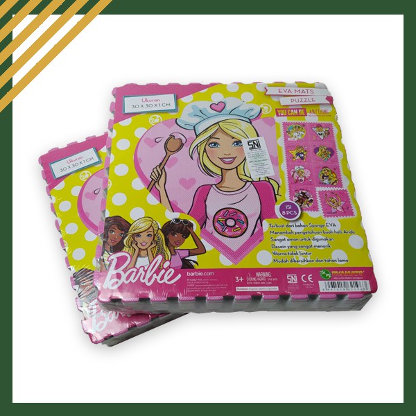 Puzzle Matras EVAMAT TAYO THOMAS BARBIE Ukuran 30x30 Alas Lantai Serbaguna Playmat Bayi Aksesoris