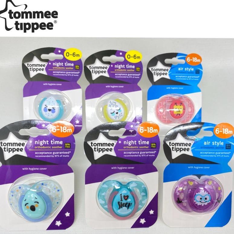 Tommee tippee Soother Air style Night Time / Empeng Tommee Tippee / Pacifier Tommee tippee (KODE 468