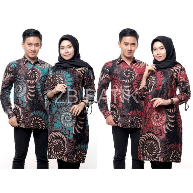 Maura Couple - Sania Ruffle Batik Couple Ori Ndoro Jowi Garansi Termurah Shopee Kemeja Pria Lengan Panjang Gamis Batik Jumbo