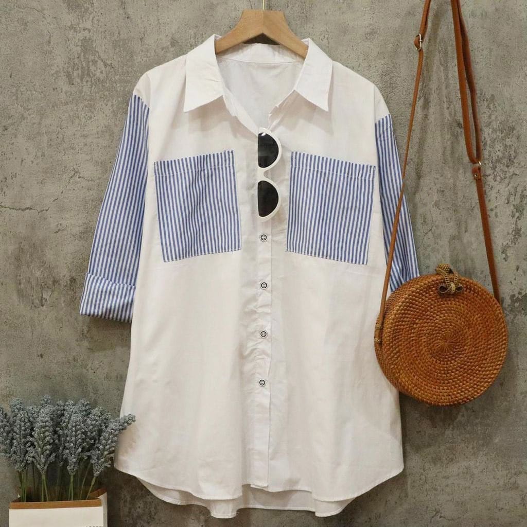 BRUNA SHIRT - korean blouse / blouse wanita / kemeja korea / kemeja wanita / korean style