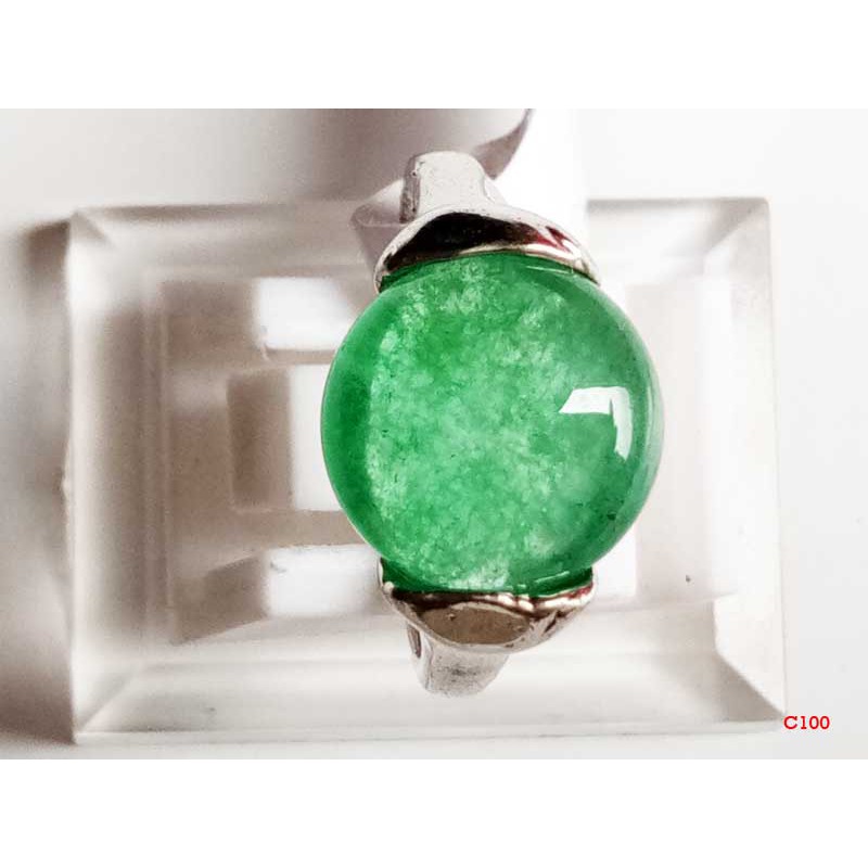 VeE Cincin Wanita Giok Hijau C100