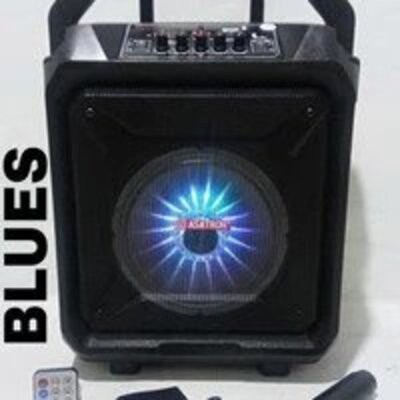 Speaker Wireless Party Meeting Bluetooth 8&quot;+mic+remote BLUES ASATRON