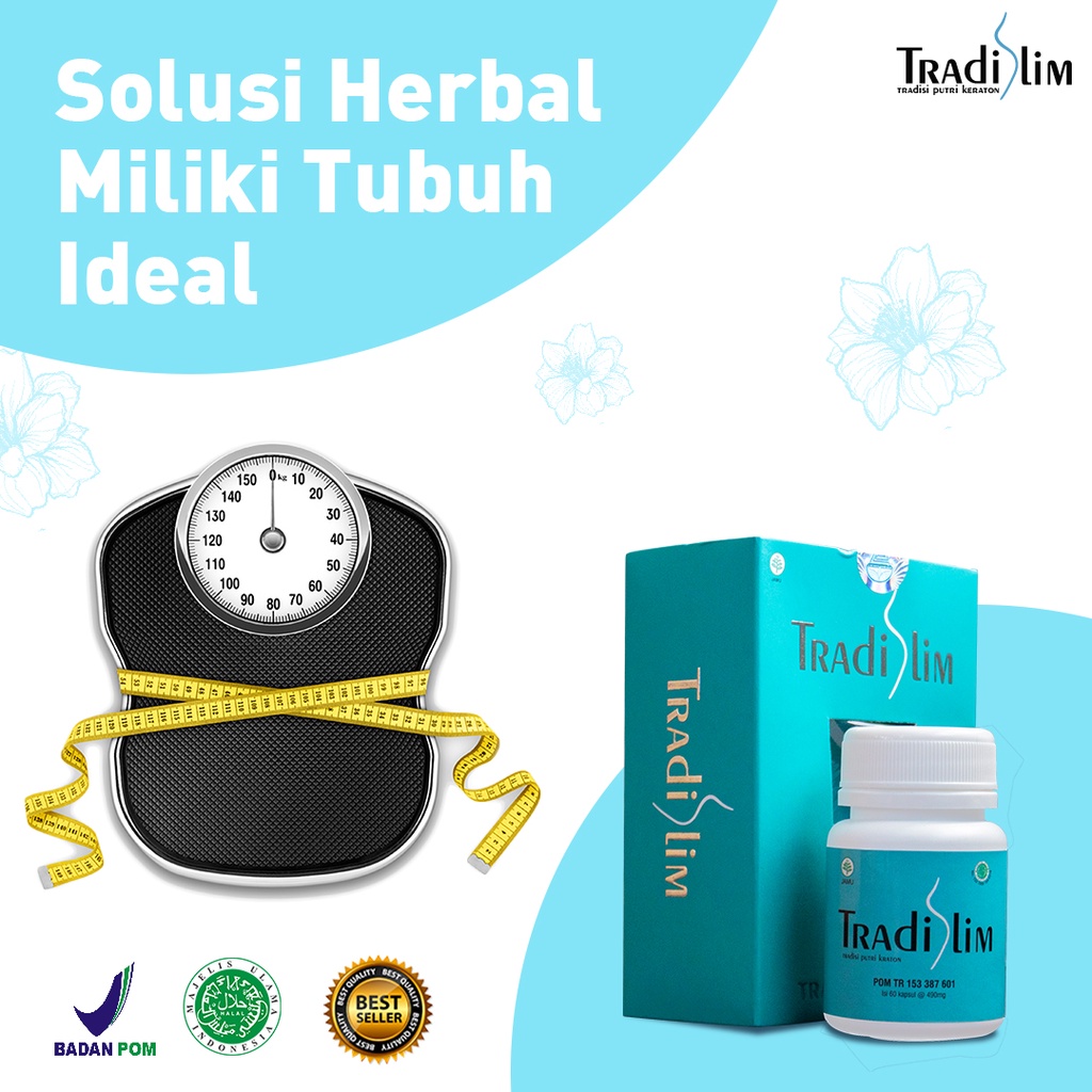 PROMO!! OBAT DIET PENURUN BERAT BADAN HERBAL TRADISLIM ISI 30 CAPS-2