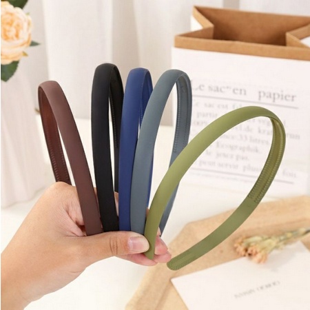 ONLYONE12 Bando Lidi Polos / Bando Wanita Korean / Color Full Hair Accessories Bandana Wanita Doff / Bando Doff Polos / Bandana Lidi Korea / Thin Matte Headband