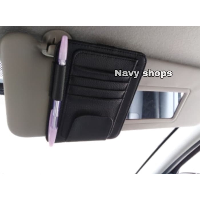 

Namecard Card Holder Leather Visor - Tempat Kartu Mobil Visor - Card Organizer