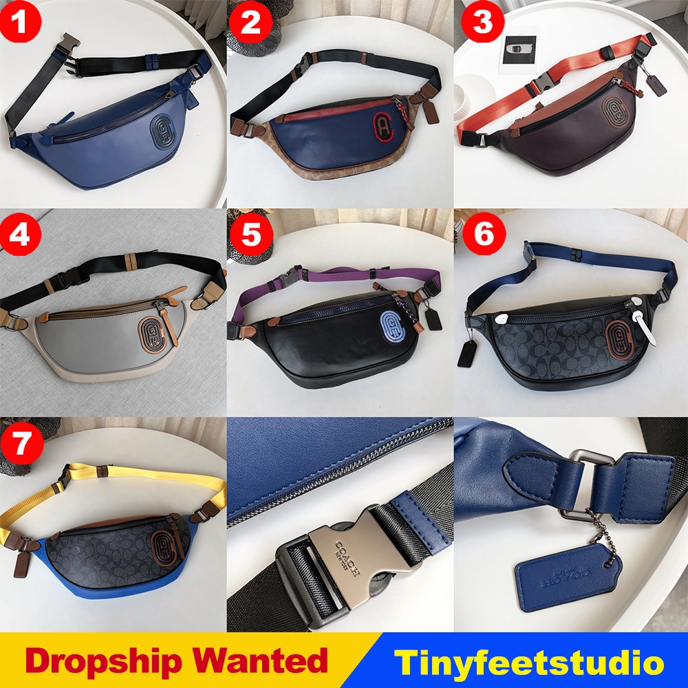Coach 89079 91375 78947 69303 959 79037 962 Rivington Belt Bag in Colorblock With Patch Men Waist Ch