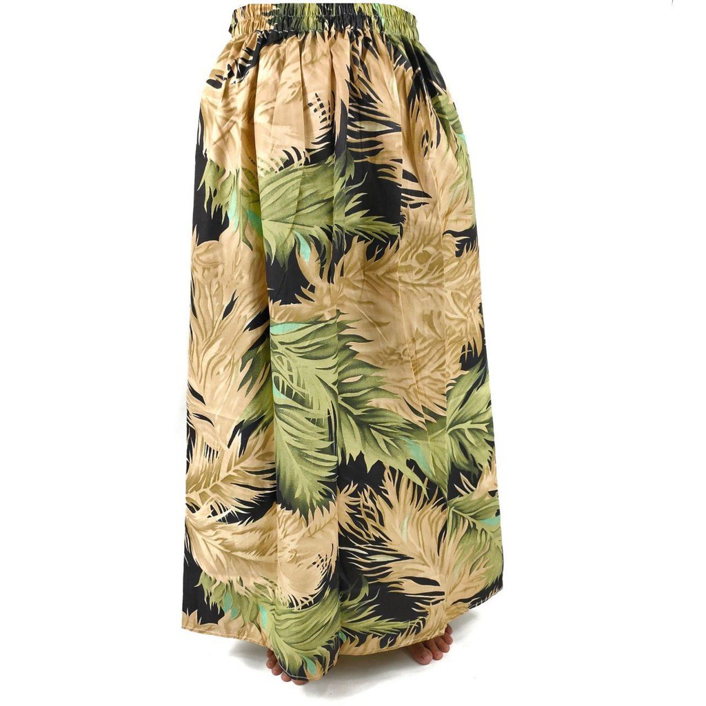 IZANY Rok Panjang Maxi Skirt-GIANT LEAF BLACK