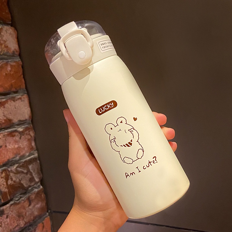 TweedyToys - Termos Air Anak Korea Bertali 350ml / Botol Minum Anak Tahan Panas Dingin