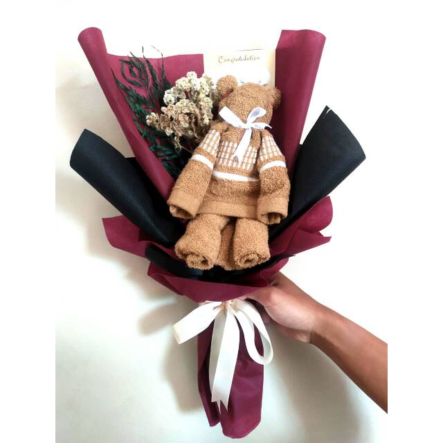 Bouquete Handuk - Boneka Handuk - Hadiah Wisuda