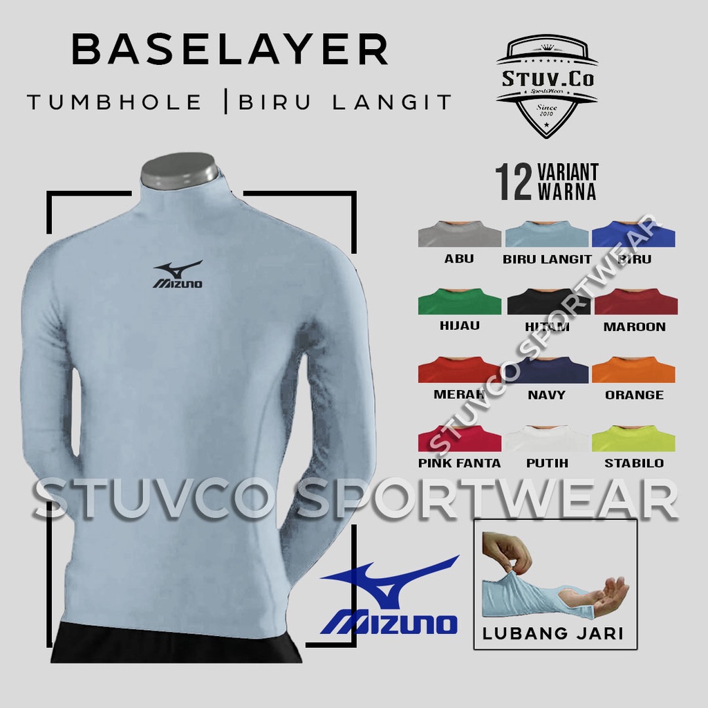 BASELAYER LONGSLEEVE THUMBOLE MANSET TANGAN PANJANG JARI DIVING LARI SEPEDA OLAHRAGA PRIA WANITA