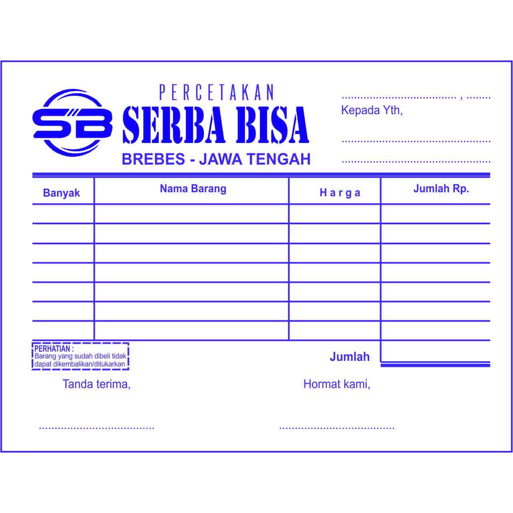 Nota 1 4 F4 Bahan Ncr 1 2 3 Ply Free Desain Suka Suka Shopee Indonesia