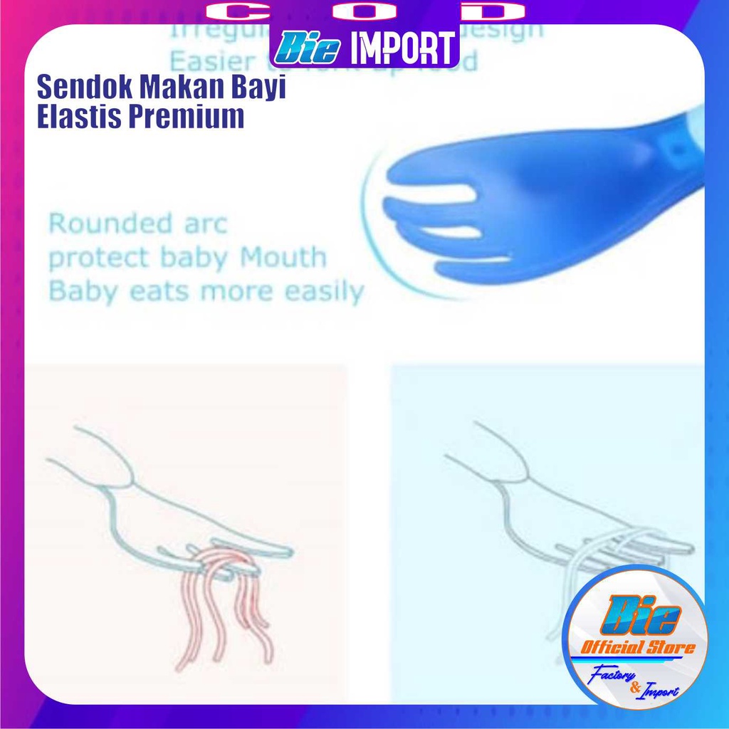 Sendok Makan Bayi Silikon + Indikator Suhu Premium Impor Best Seller