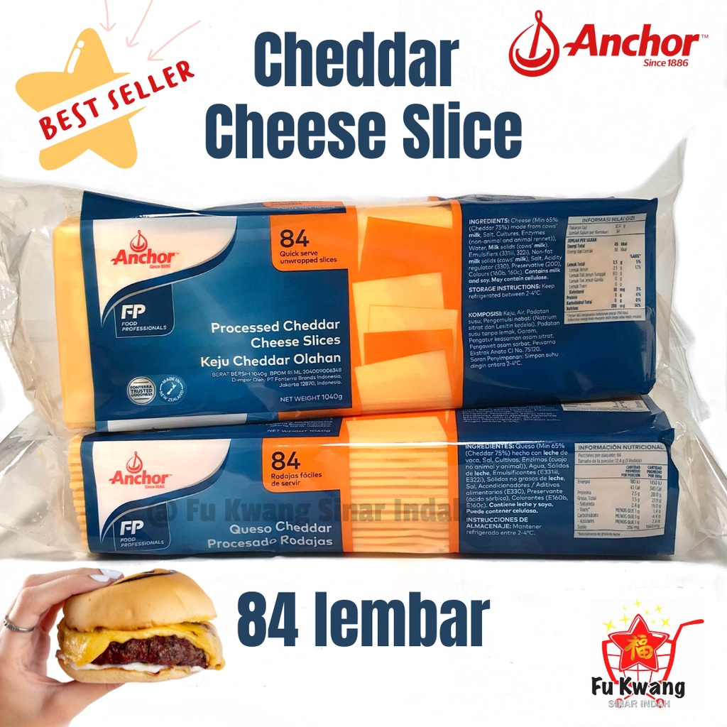 

Anchor Red Cheddar Cheese Slice 84 slice 1040g