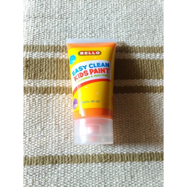 

NEW - BELLO EASY CLEAN KIDS PAINT 60 ML "ORANGE