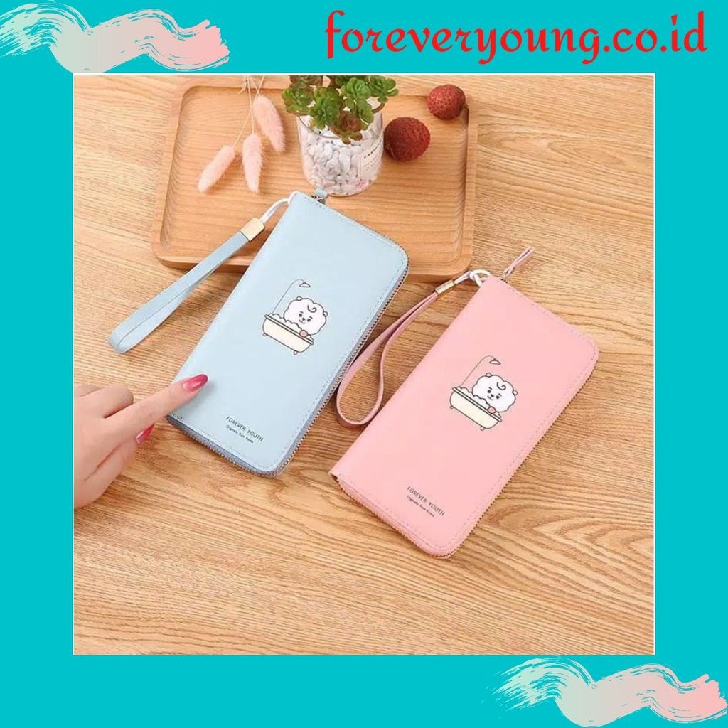 ( Fy ) COD Dompet Panjang D31 Wanita IMPORT Dompet BT21 Dompet WAnita panjang Import MURAH Real Pict