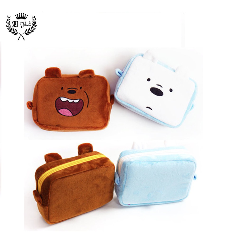 Tas Multifungsi Kartun / Travel Organizer / Tas Kosmetik We Bare Bear