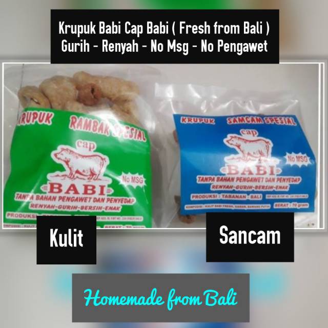 

Krupuk Babi Cap Babi ( Non Msg ) 70gr